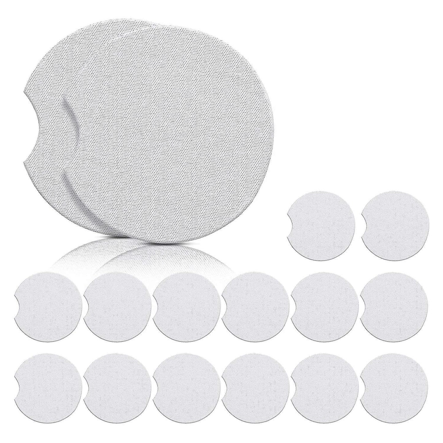 16 Pcs Blank Coasters Diy Car Cup Coaster Absorbent Car Coasters