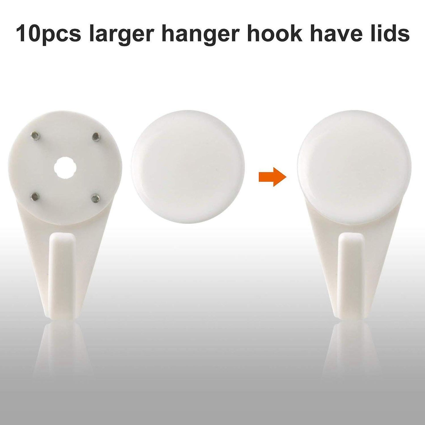 43pcs Non-trace Hanging Hook White Hanger Hook Picture Hanger