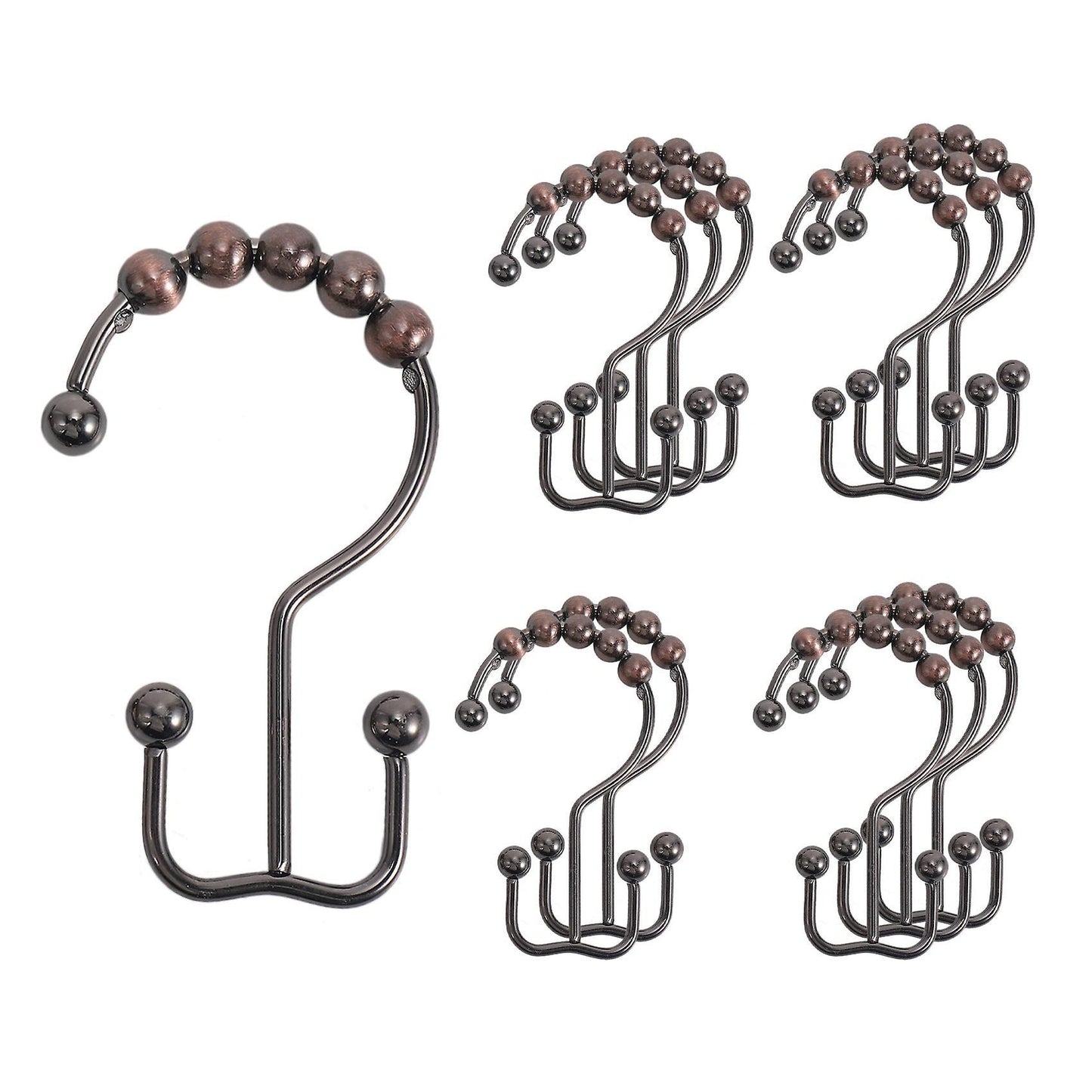 12pcs Stainless Steel Shower Curtain Rings Shower Hooks for Curtain
