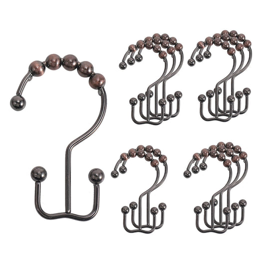 12pcs Stainless Steel Shower Curtain Rings Shower Hooks for Curtain