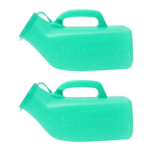 Male Urine Bottle with Lid Autoclavable 1.2l Green