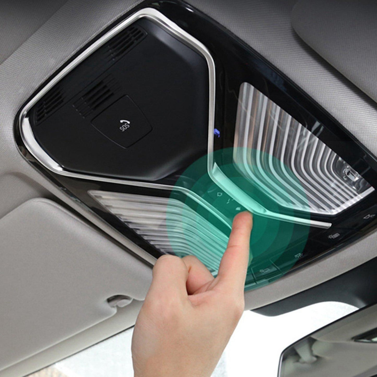 Reading Light Trim Cover Chrome Silver Trim Strip Decoration For-bmw