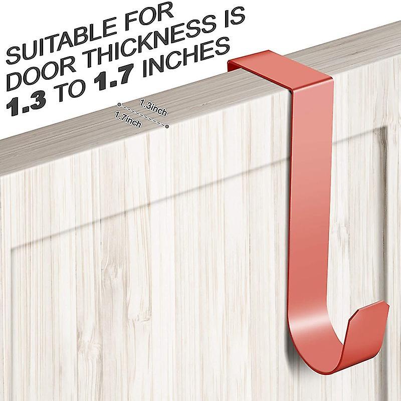 6 Pack Over The Door Hooks,metal Single Door Hanger for Hanging Coats