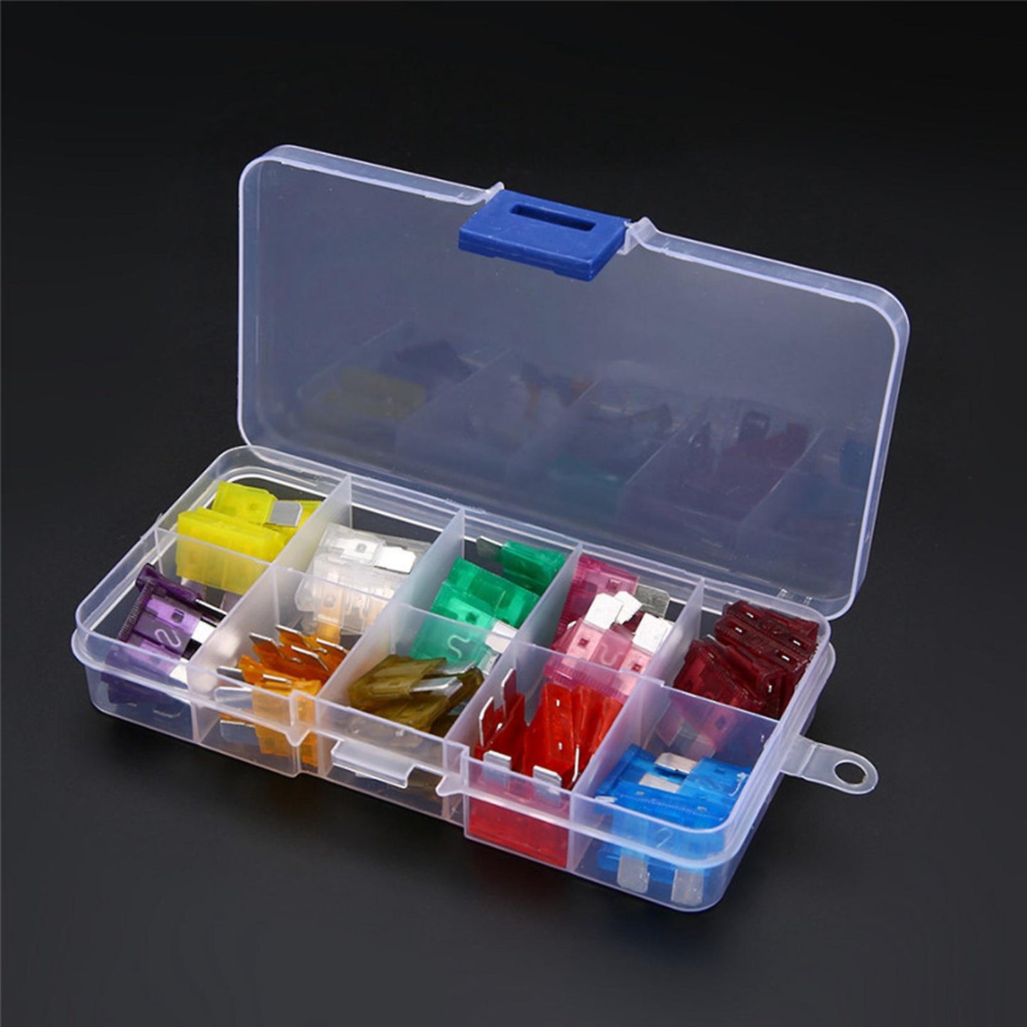 50pcs Blade Fuse 32v Assortment Kit 3a-40a+box for Car