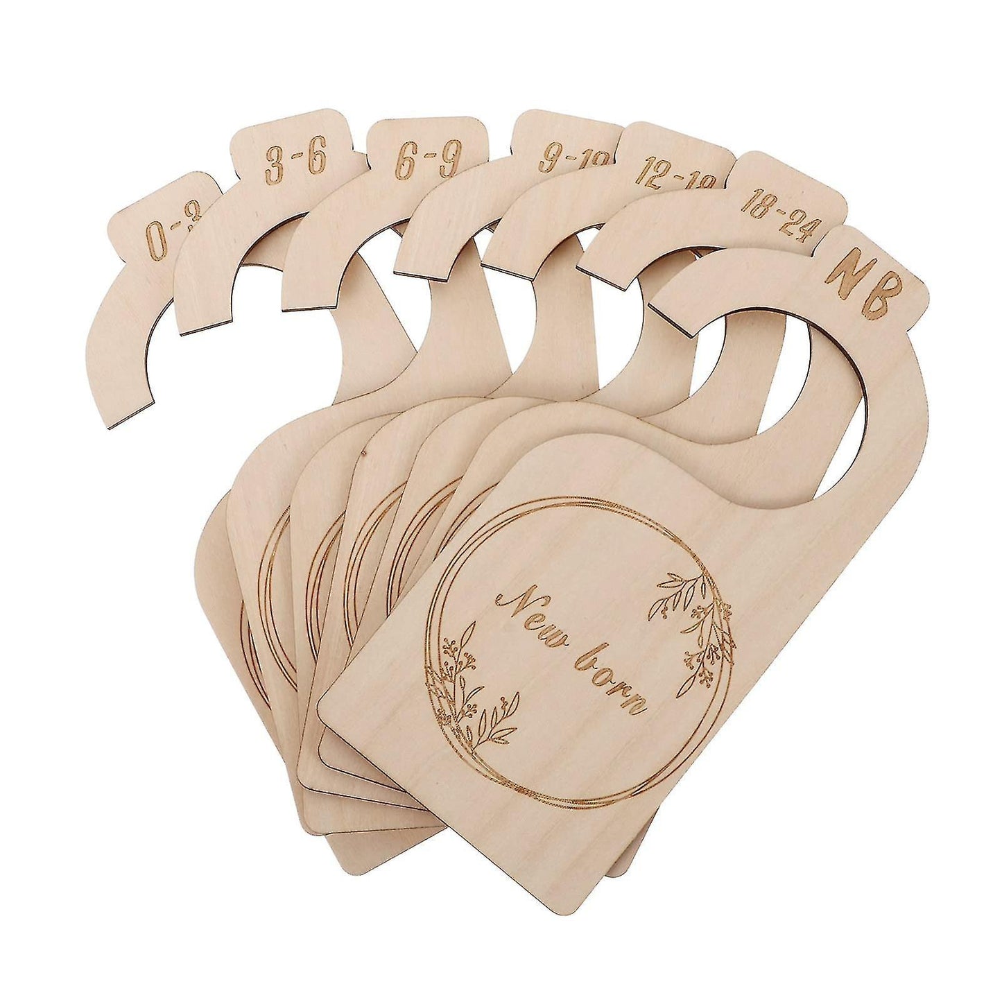 Wood Baby Closet Dividers,set Of 7,baby Closet Organizers,decor