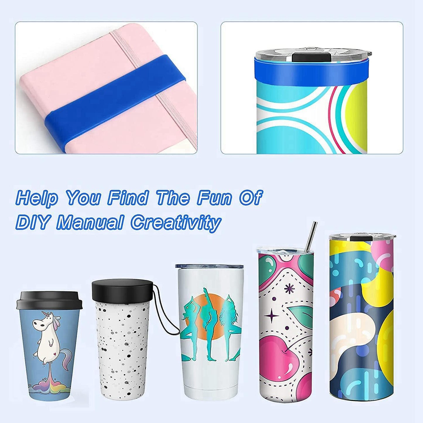 10 Pack Heat Silicone Bands for Sublimation, Silicone Bands