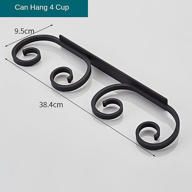 Wall-mounted Aluminum Alloy Creative Goblet Storage Rack 38.4cm