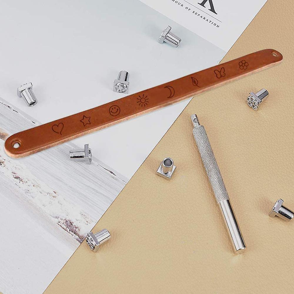 8 Pcs Leather Craft Metal Stamp Set,metal Stamps Punch Set Tool