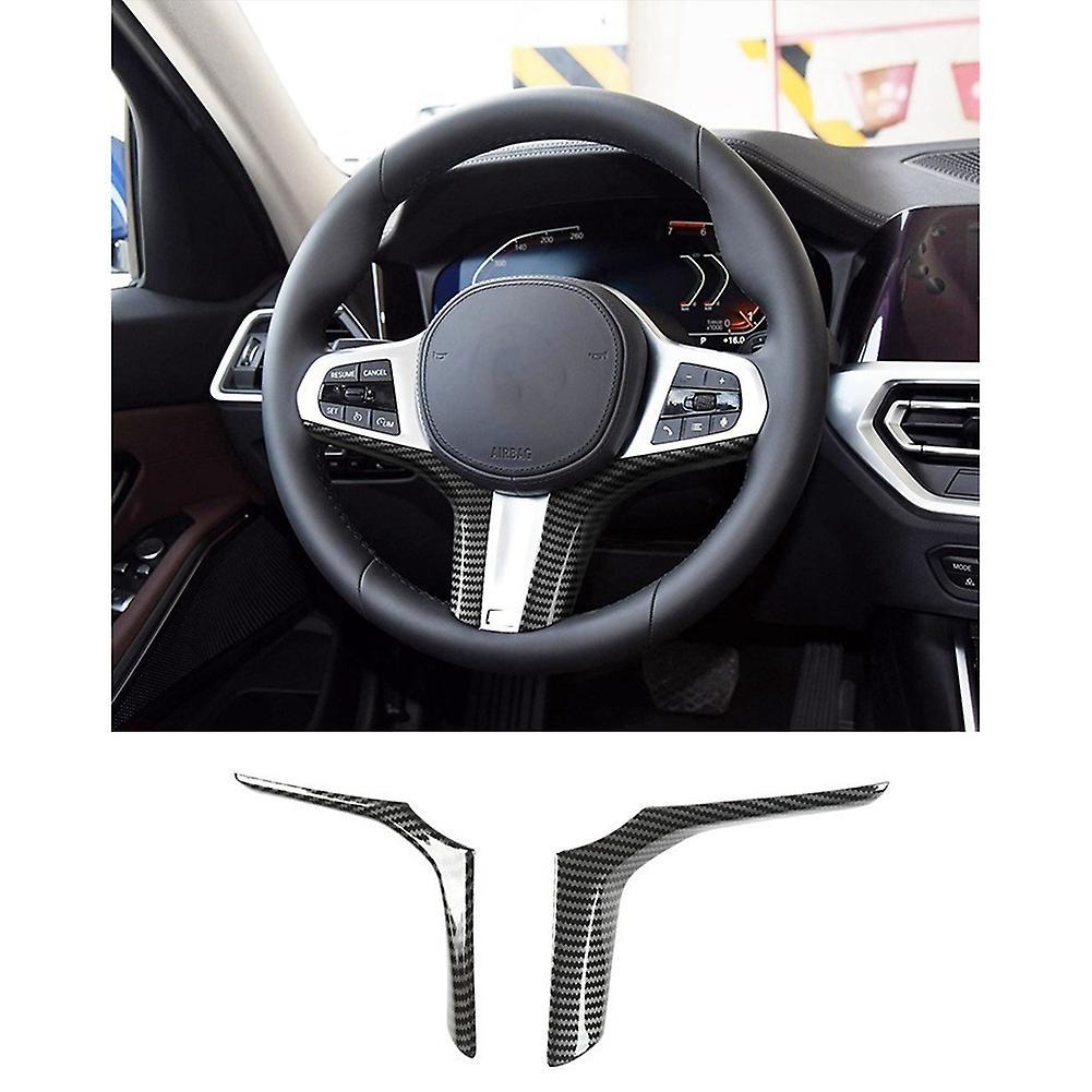 For Bmw 5 Series G30 2018-2022 Carbon Fiber Steering Wheel Cover,2pcs