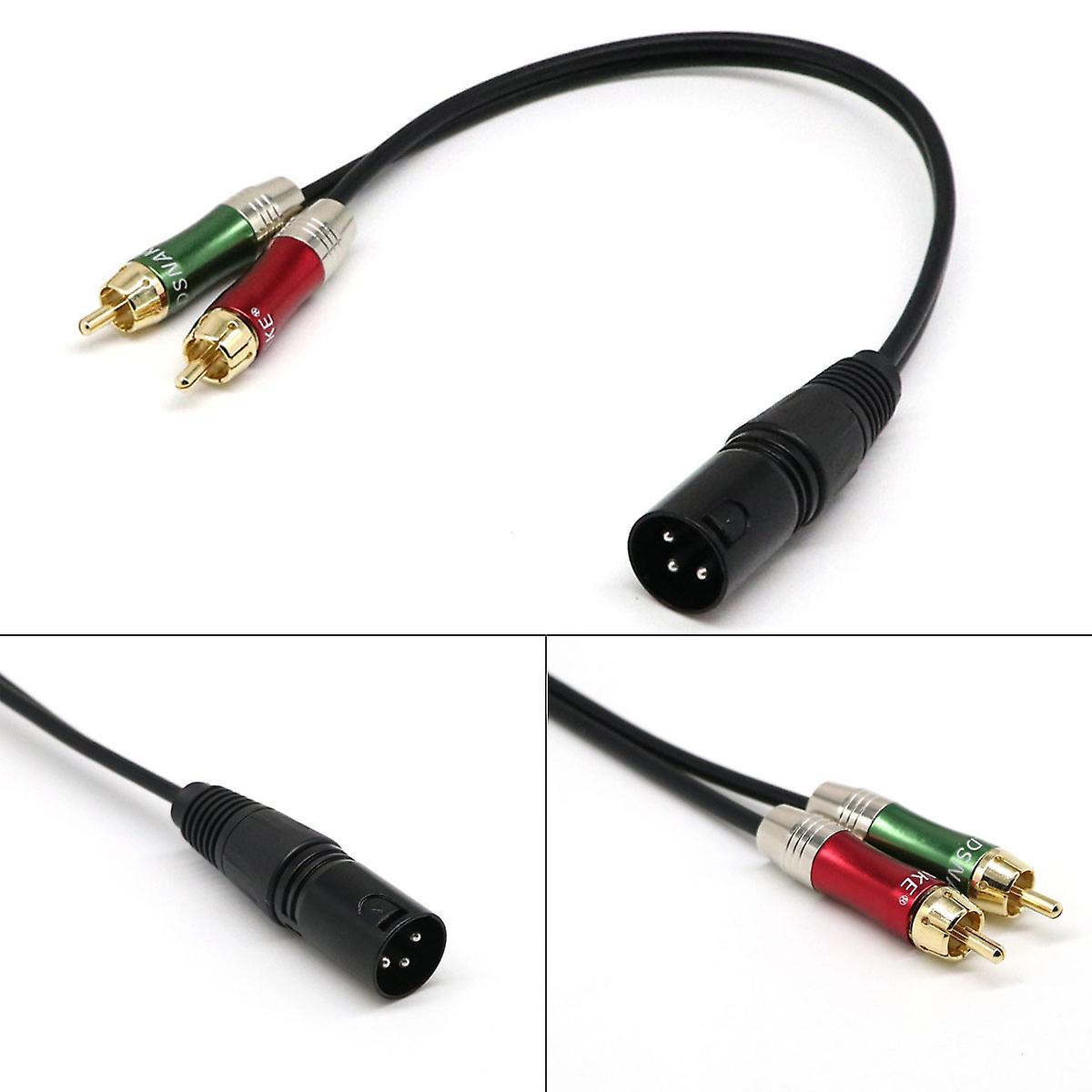 Audio Cable 2 Rca to Xlr Male /mother Double Lotus Turn Card Audio Cable