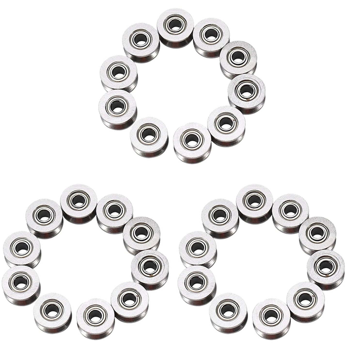 10pcs U Groove Bearing U624zz Carbon Steel Ball Bearing Pulley