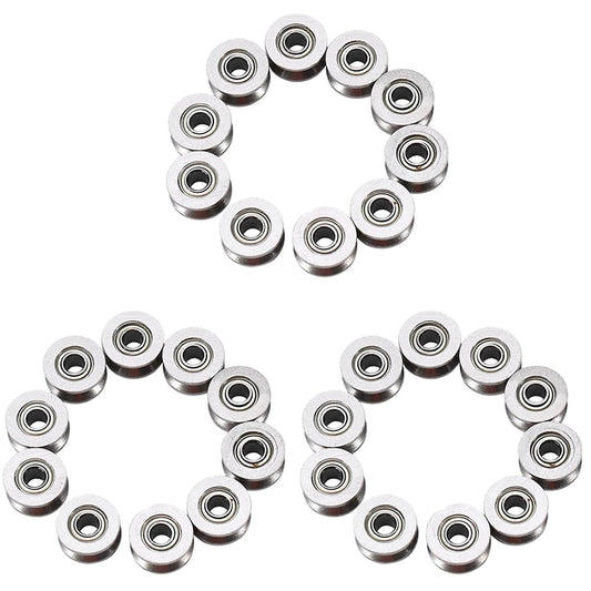 10pcs U Groove Bearing U624zz Carbon Steel Ball Bearing Pulley