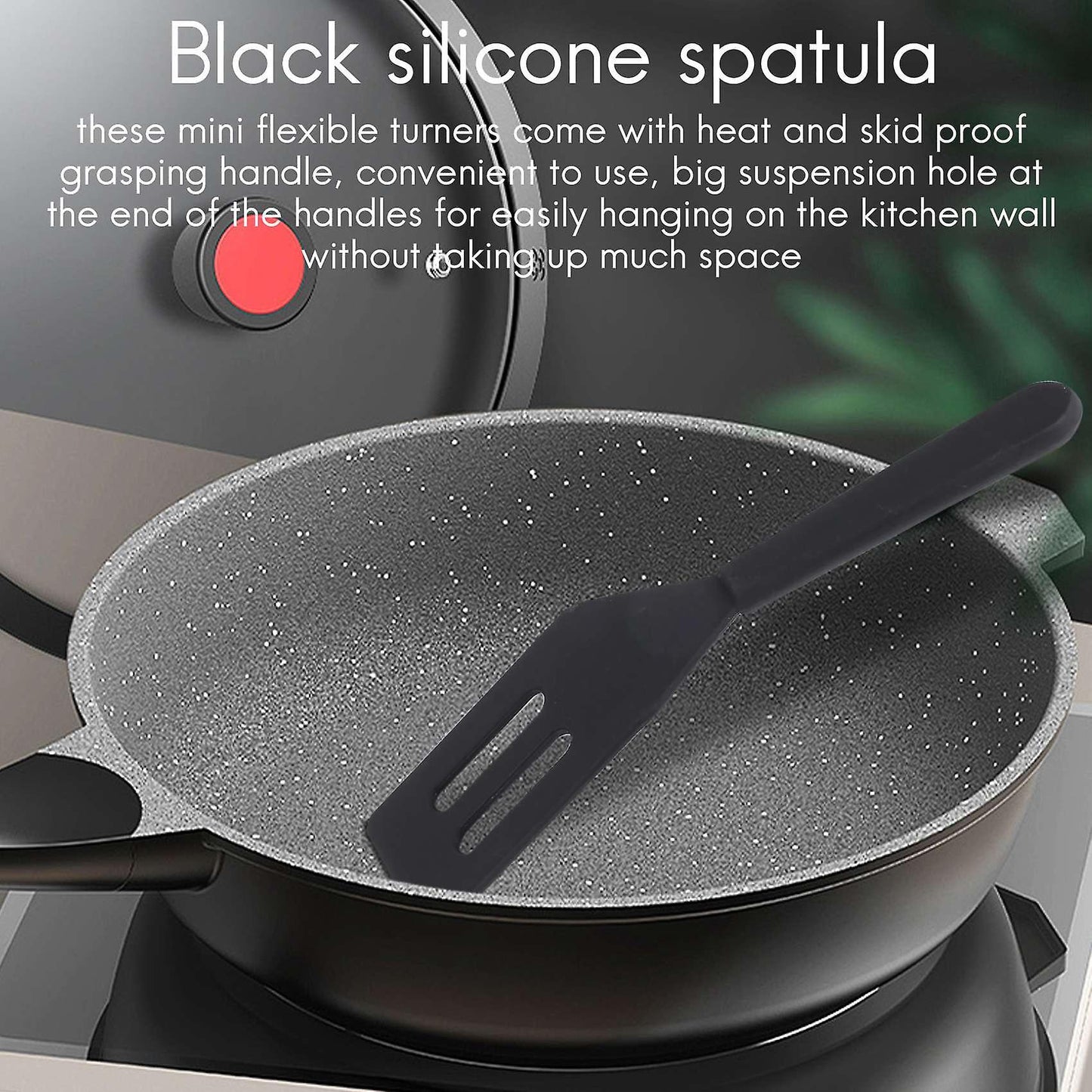 2pcs Brownie Nonstick Silicone Turner Heat-resistant Cookie Spatula