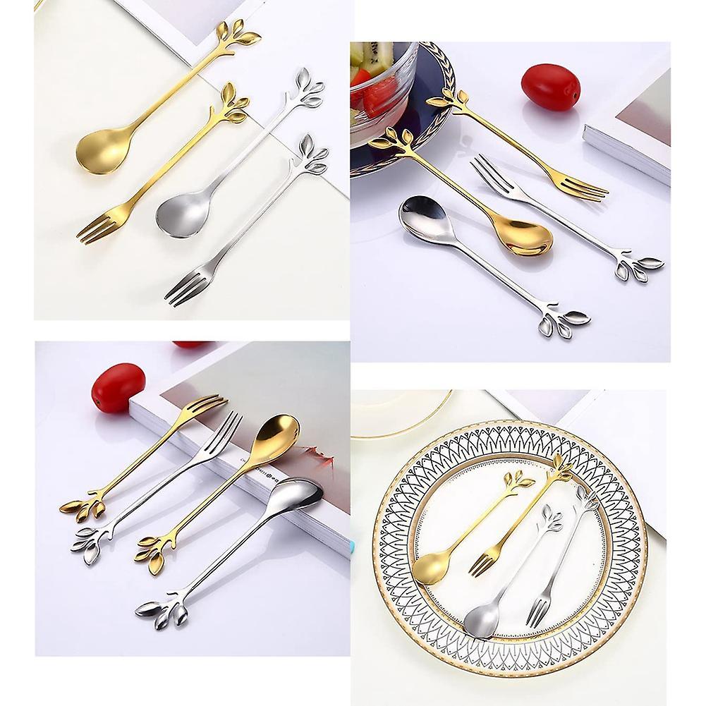 Coffee Spoon Appetizer Fork,creative Tableware Mixing Spoon