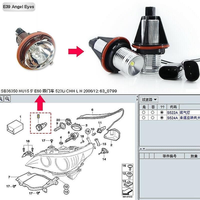 8000k Amber Led Bulbs Lamps for -bmw E39 E53 E60 E63 [pack Of 2 Pcs]