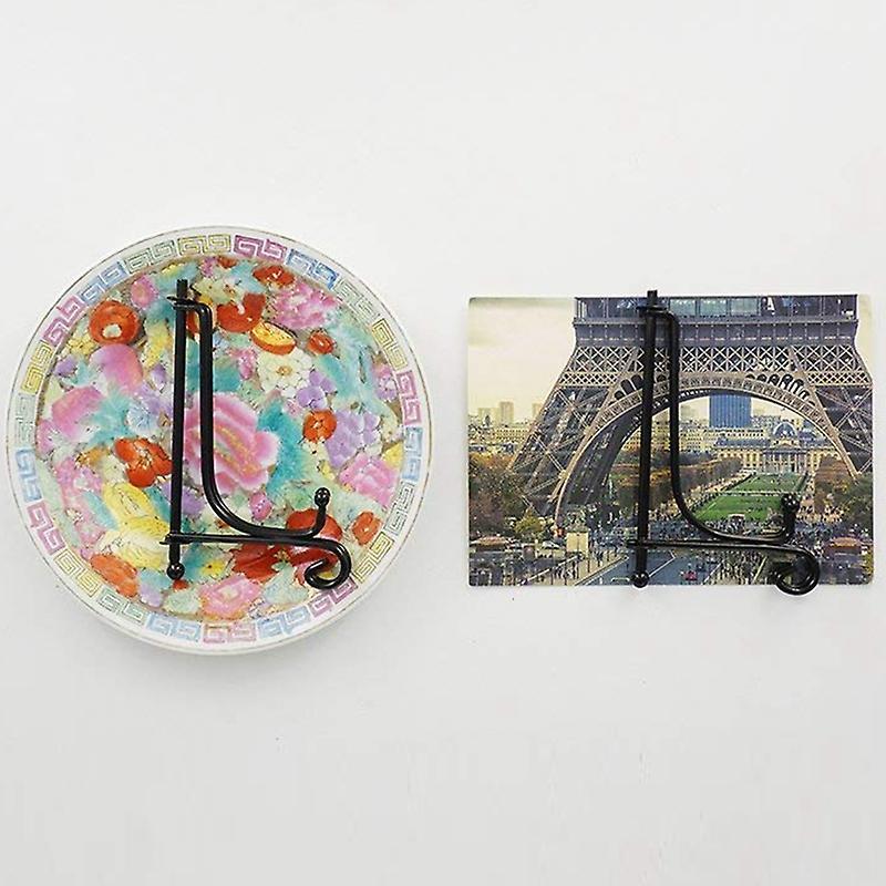 (4 Pack)black Iron Easel Plate Display Photo Holder Stand 4 Inch