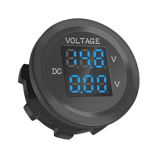 Blue Light 12v-24v Car Led Display Digital Dual Voltage Tester