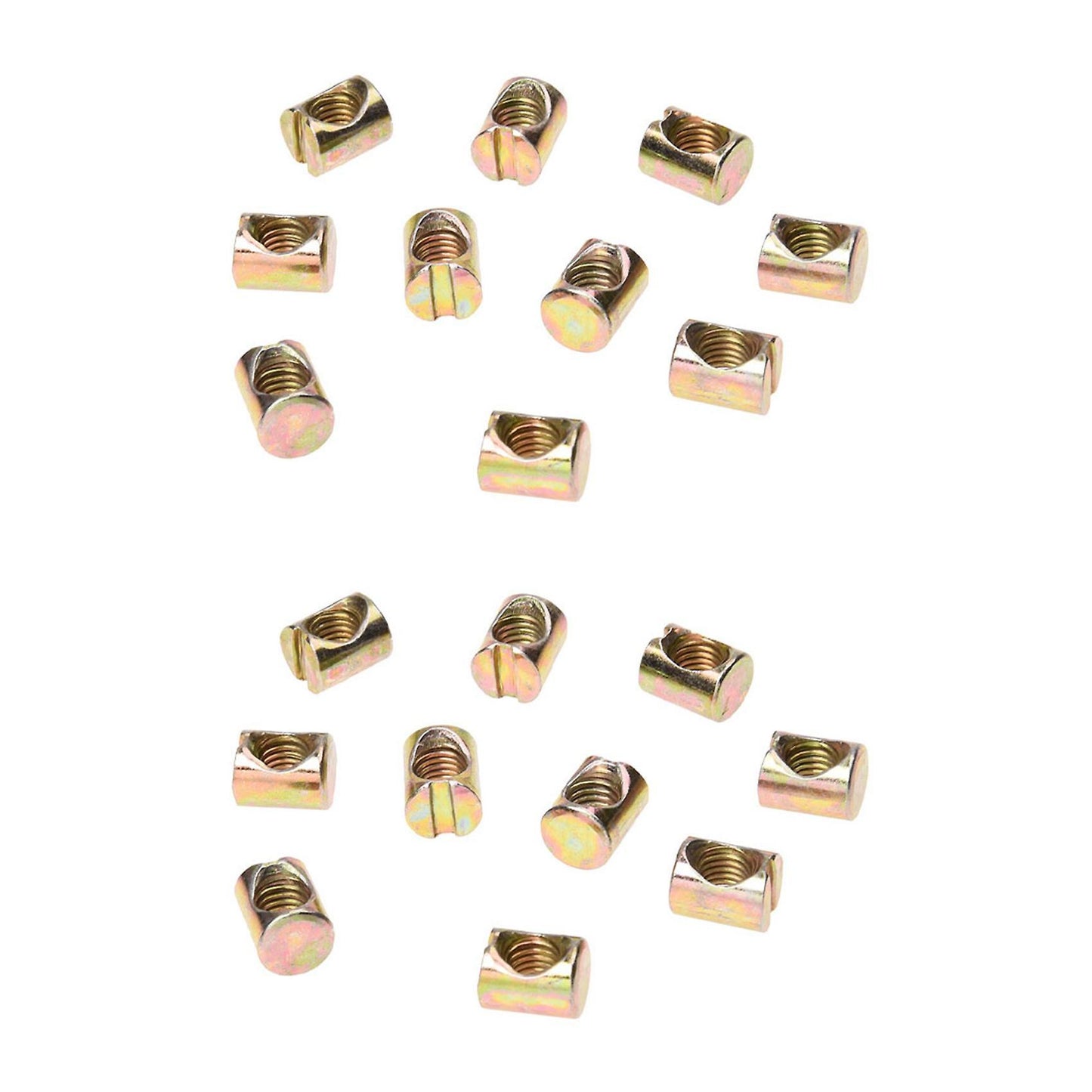 20 Pcs M8 Barrel Bolts Cross Dowel Slotted Furniture Nut for Beds