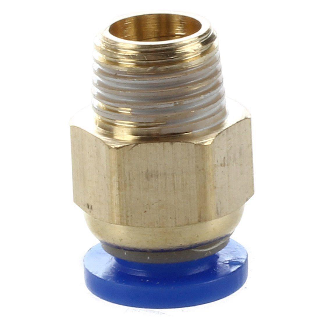 10 Pcs 1/4 Inch Pt Male Thread 8mm Push In Joint Pneumatic Connector