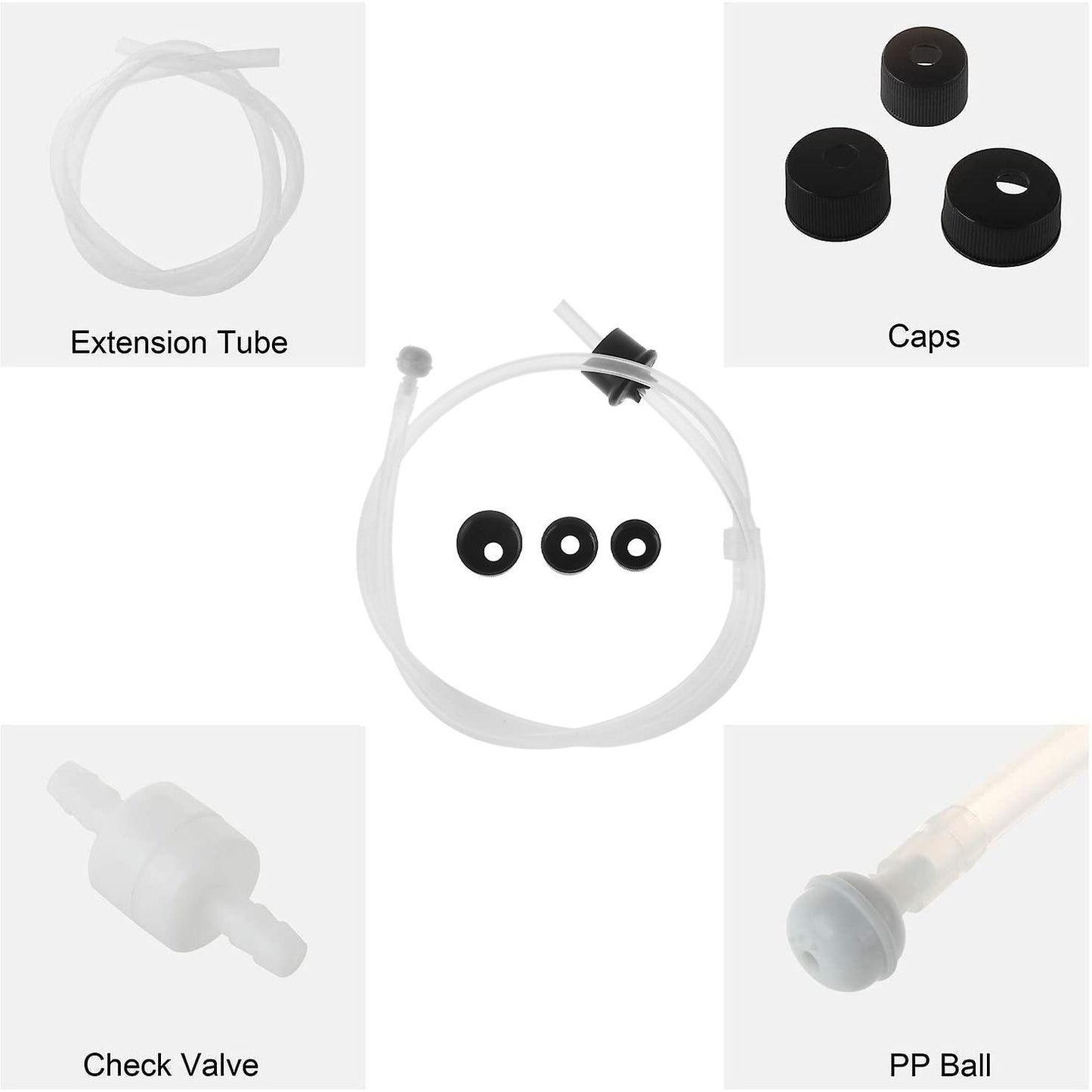 Sink Soap Dispenser Extension Tube Kit 45inch with Check Valve