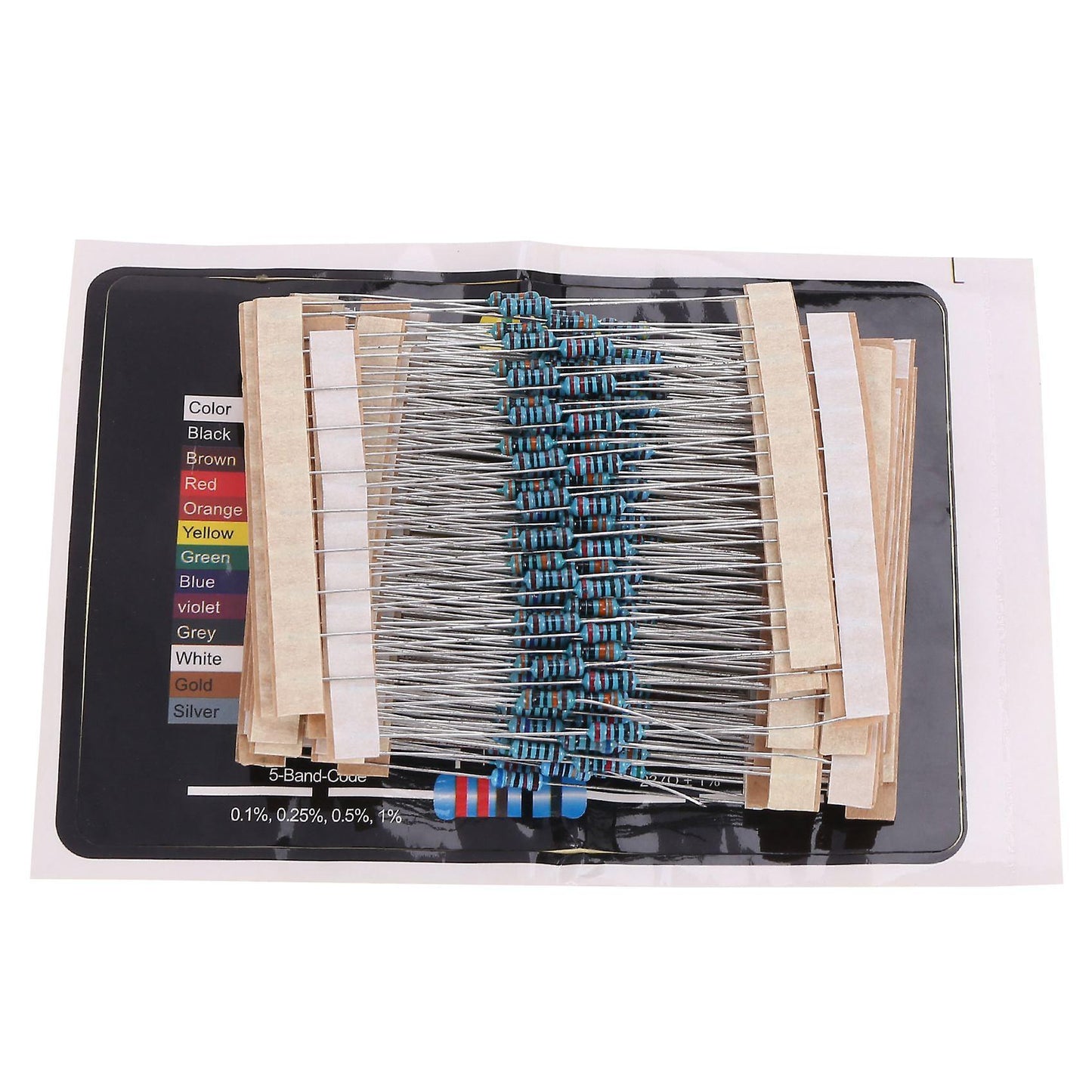 300pcs 10 -1m Ohm 1/4w Resistance 1% Metal Film Resistor Kit