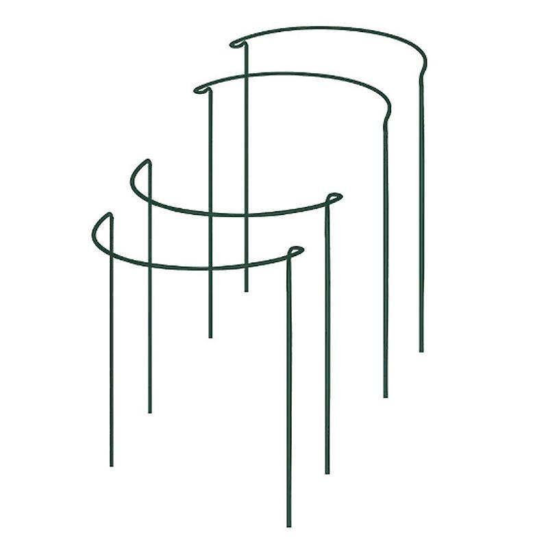 Plant Support Stake, 4-pack Half Round Metal Garden Plant Supports