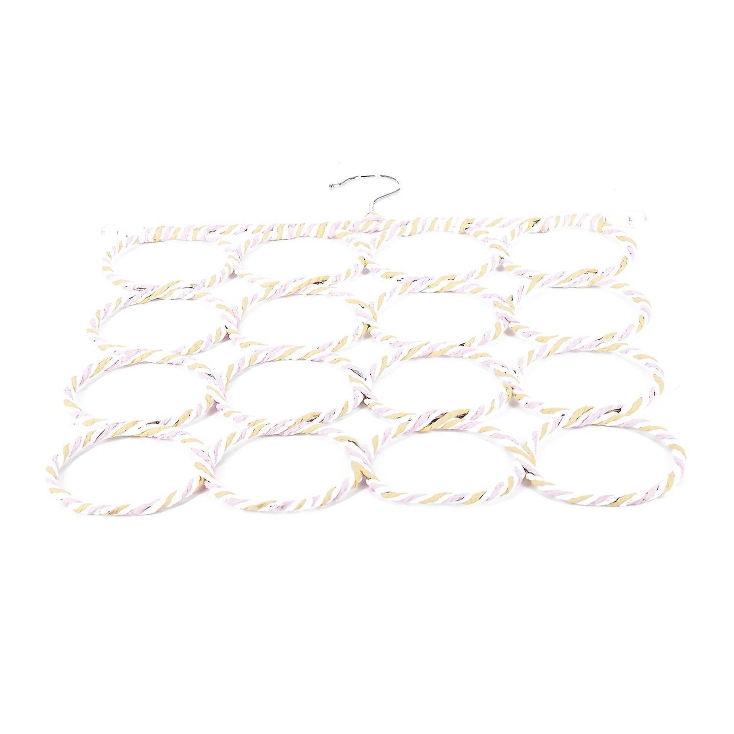 16 Holes Ring Rope Scarf Holder Hanger Shawl Storage Hook Rack