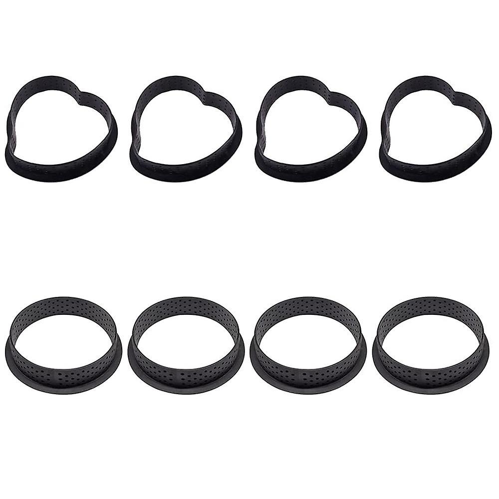Round and Heart Shaped Baking Molds,dessert Pies Decorating Tool