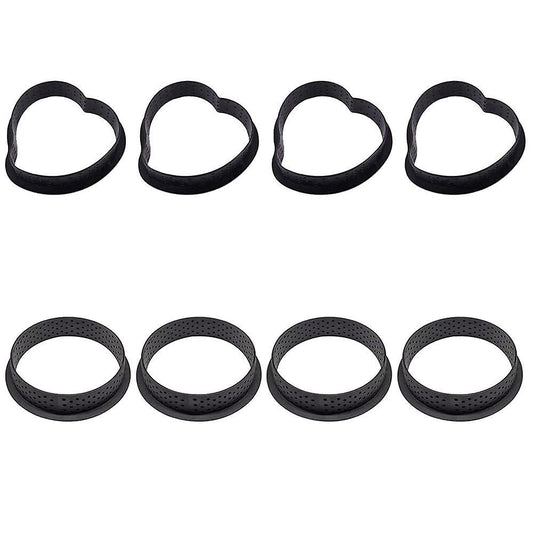 Round and Heart Shaped Baking Molds,dessert Pies Decorating Tool