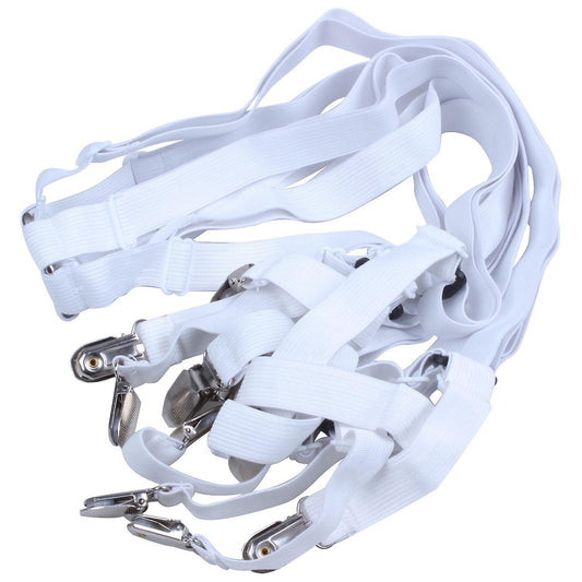 Bed Sheet Clips Grippers Fasteners 3 Way 6 Sides Suspenders Clips