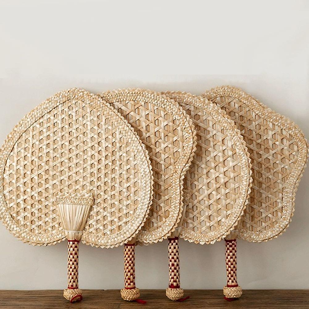 Hand-woven Woven Straw Hand Fan Hand-woven Fan Decor Plantain Fan