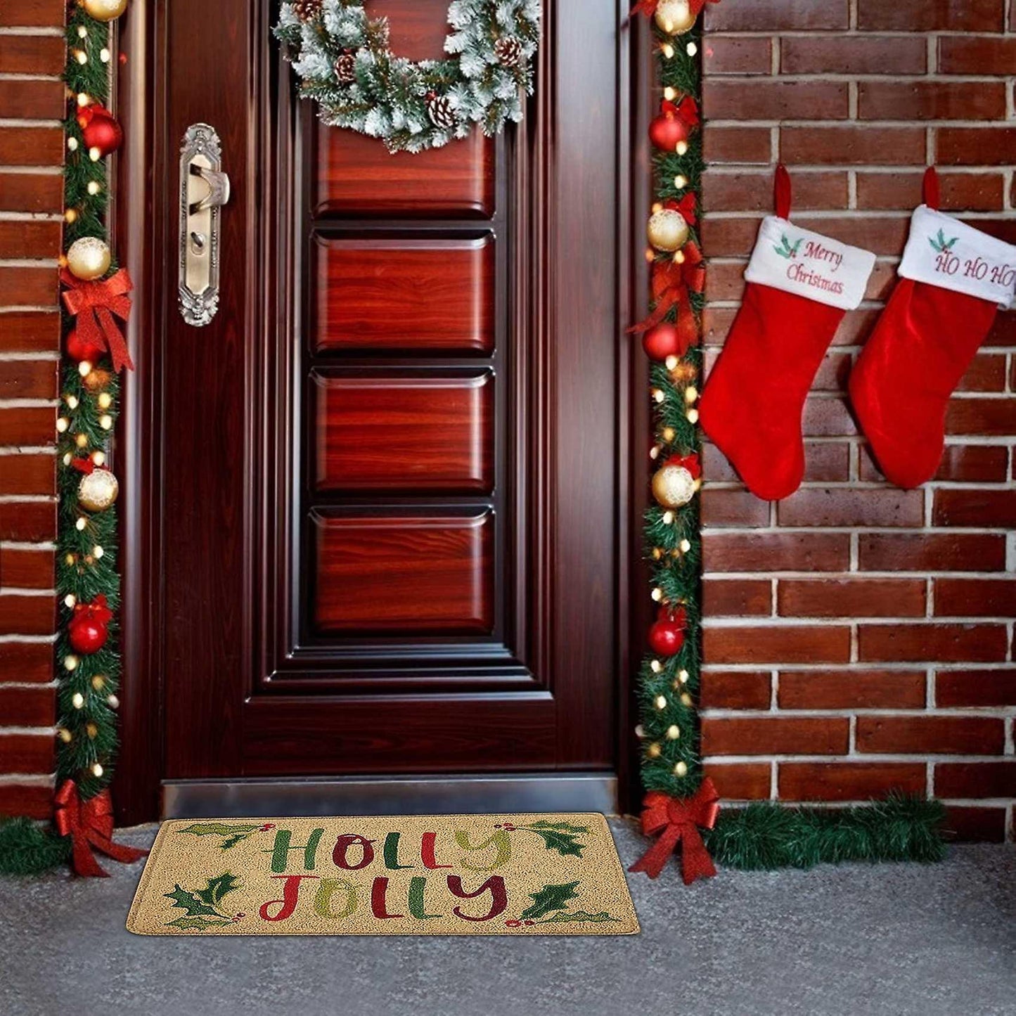 Christmas Door Mat Welcome Decor Non-slip Doormats Creative A