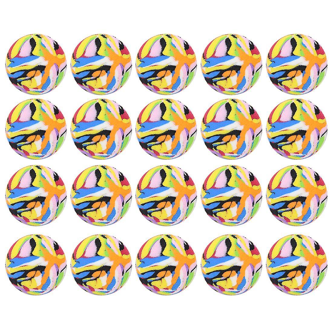 20pcs Practice Golf Balls,rainbow Color Soft Eva Sponge Golf Training