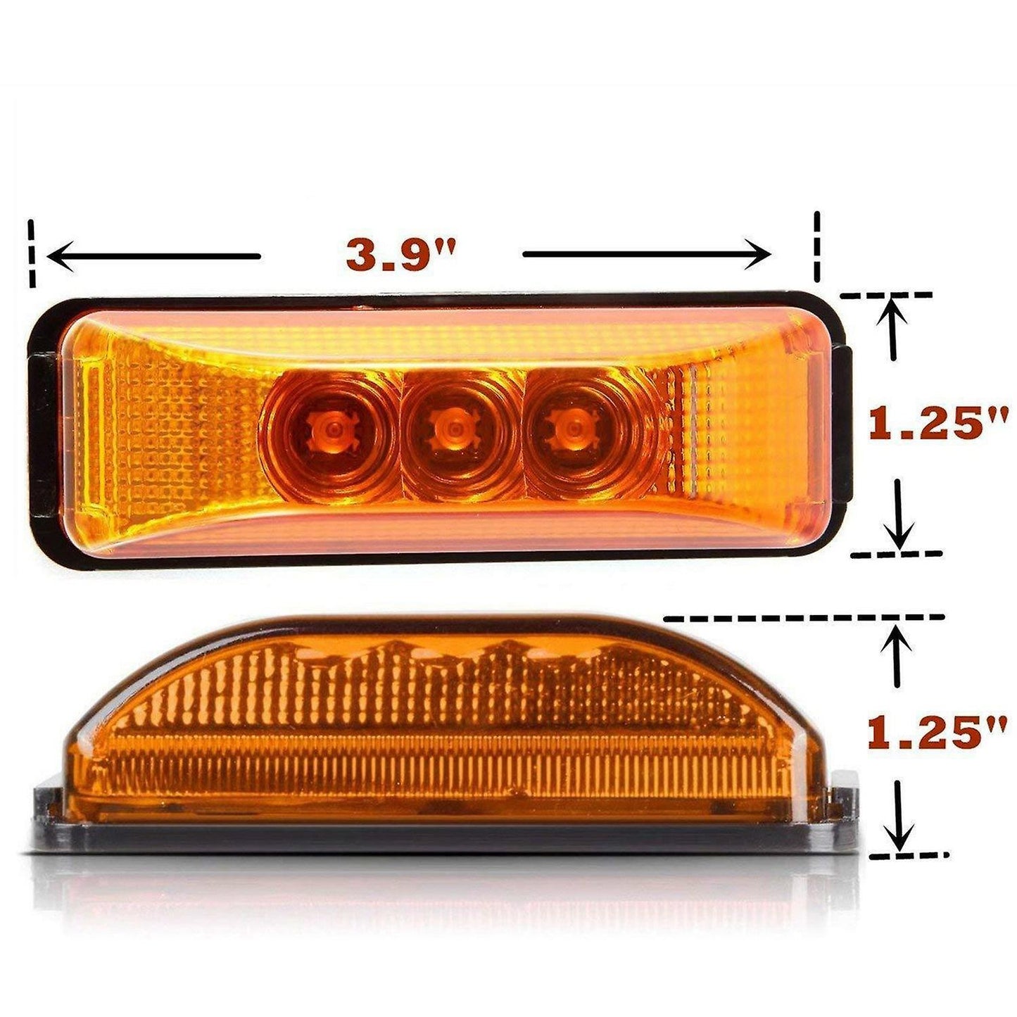 3.9inch Tail Rear Lamps Indicator Marker 10-24v for Trailer