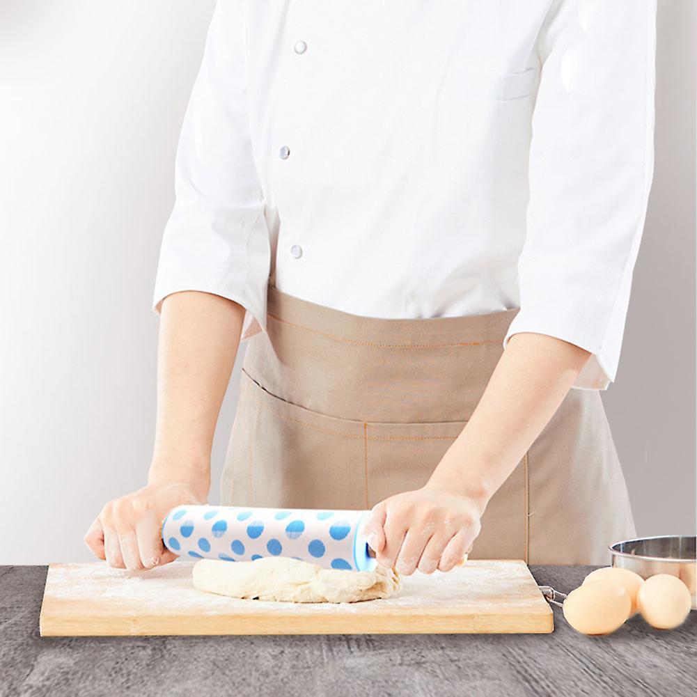 Silicone Rolling Pin Non-stick Surface Roller Type Household Blue