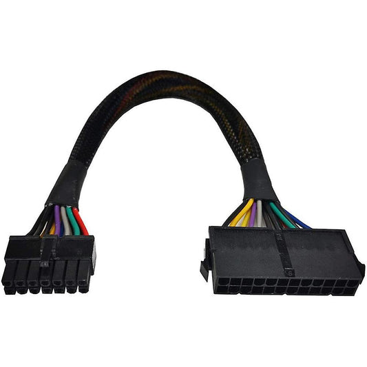 24 Pin to 14 Pin Atx Psu Main Power Adapter Braided Sleeved Cable