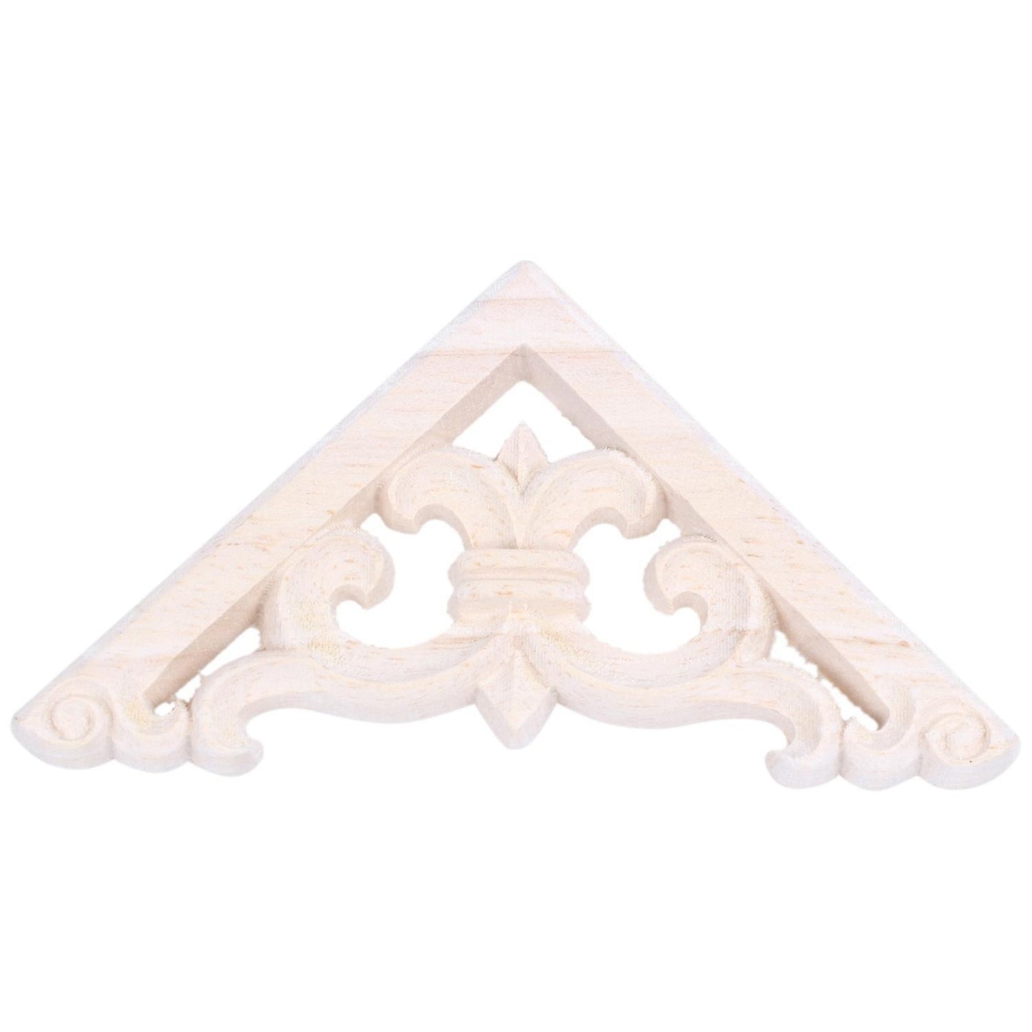 8x8cm Wood Carved Corner Onlay Applique Furniture Craft Unpainted