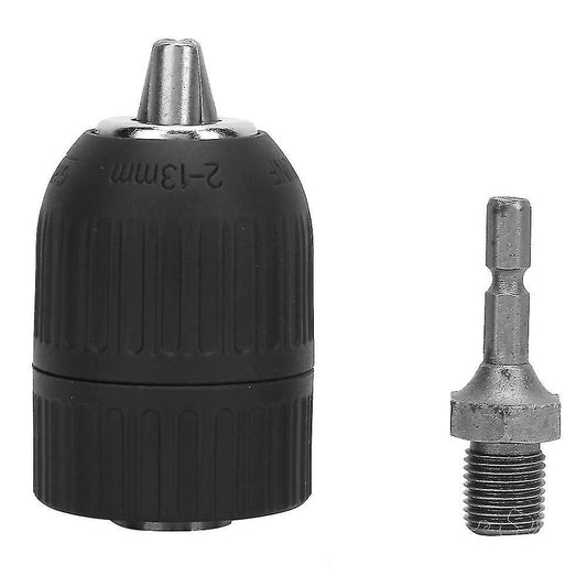 2.0-13mm Keyless Drill Chuck Adaptor + 1/4 Hex Connecting Rod