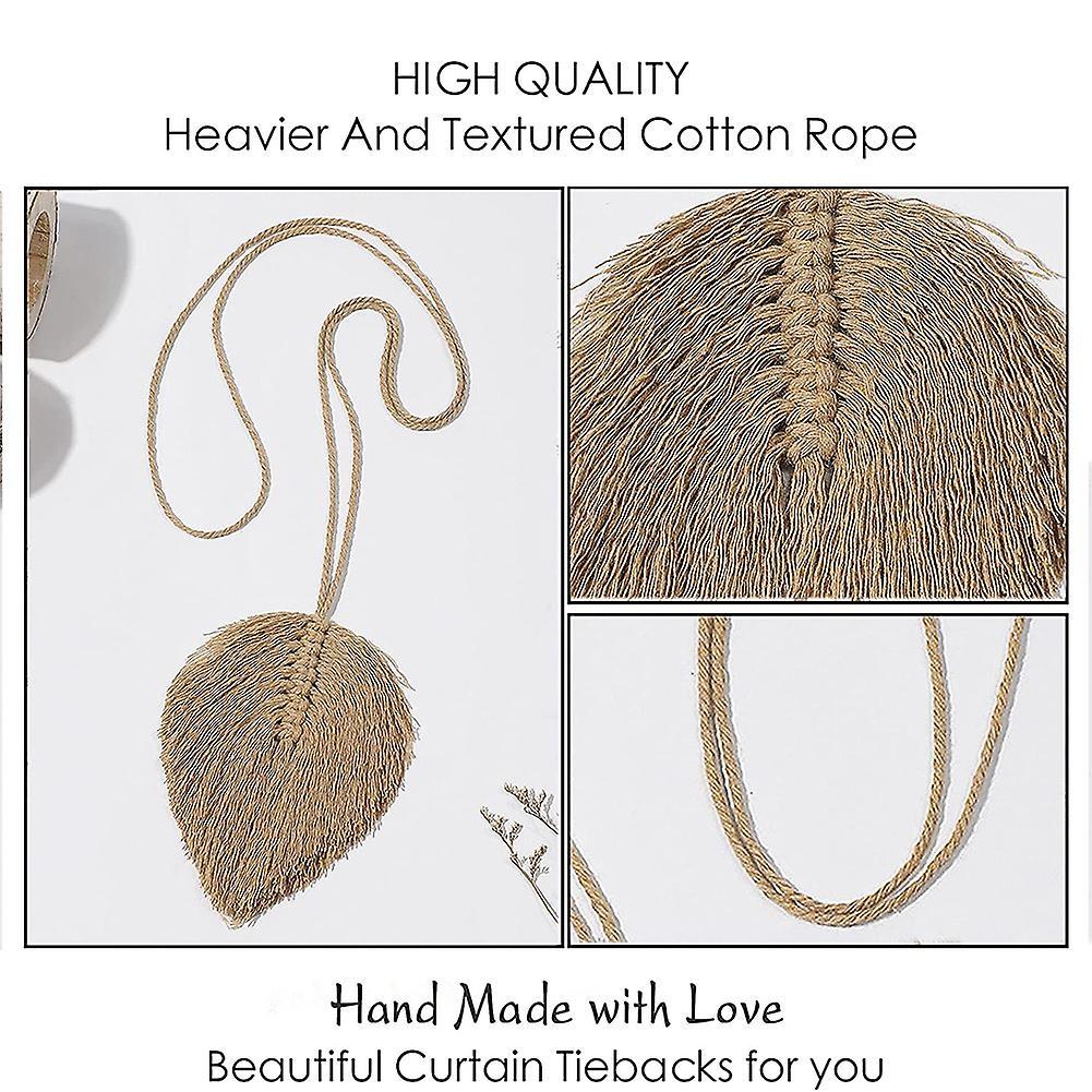 Curtain Tiebacks,curtain Tie Backs Hooks Rope Holder Buckle, Coffee