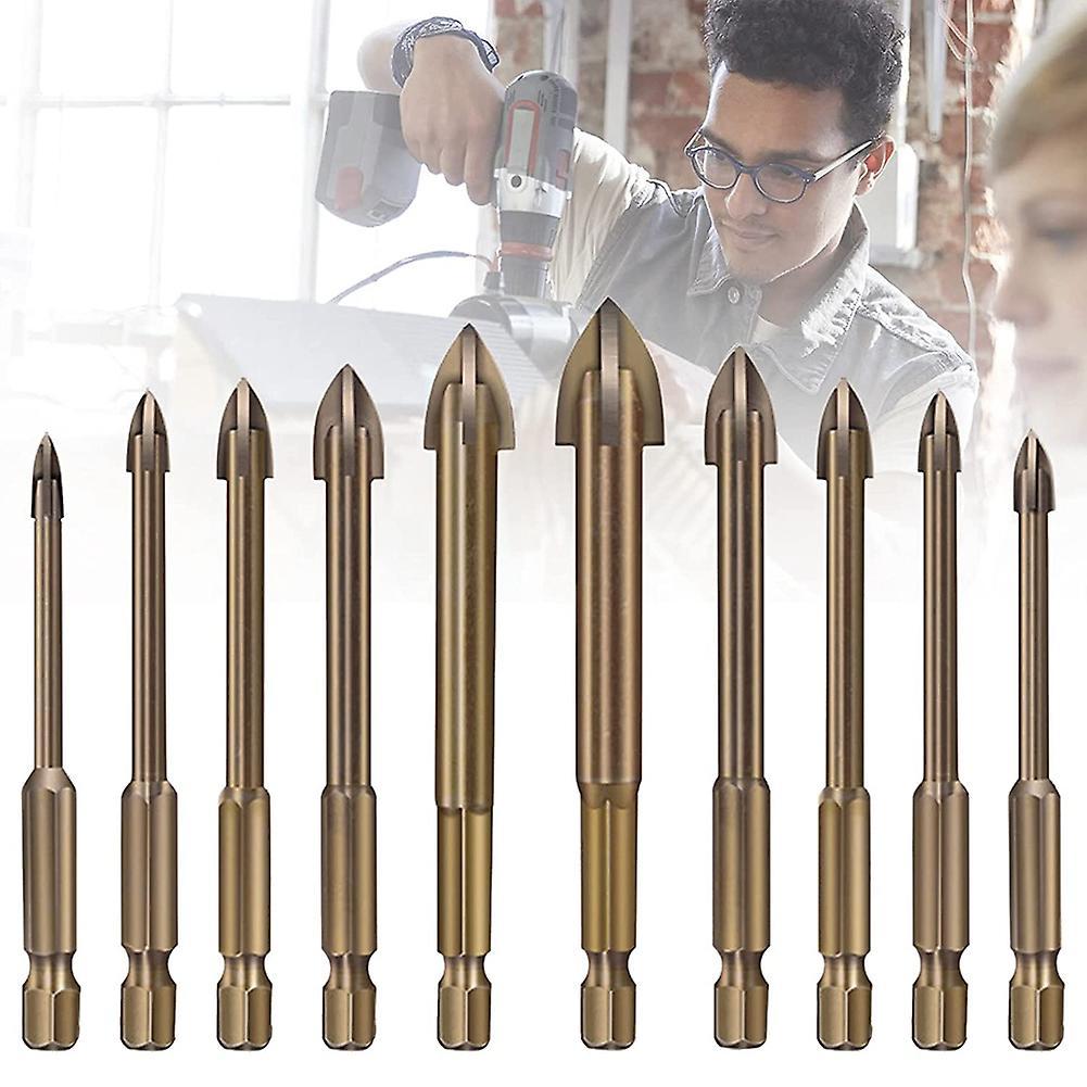 5pcs Universal Drilling Tool,cross Drill Bit,for Ceramic Tile Wall