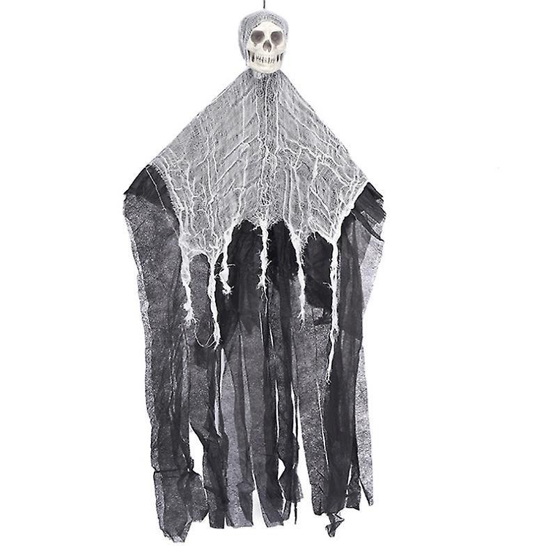 Halloween Decor Props Scary Halloween Hanging Ghost with Skull Face