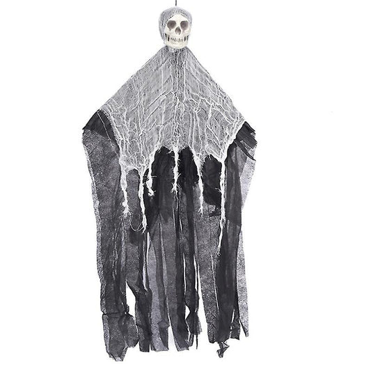 Halloween Decor Props Scary Halloween Hanging Ghost with Skull Face