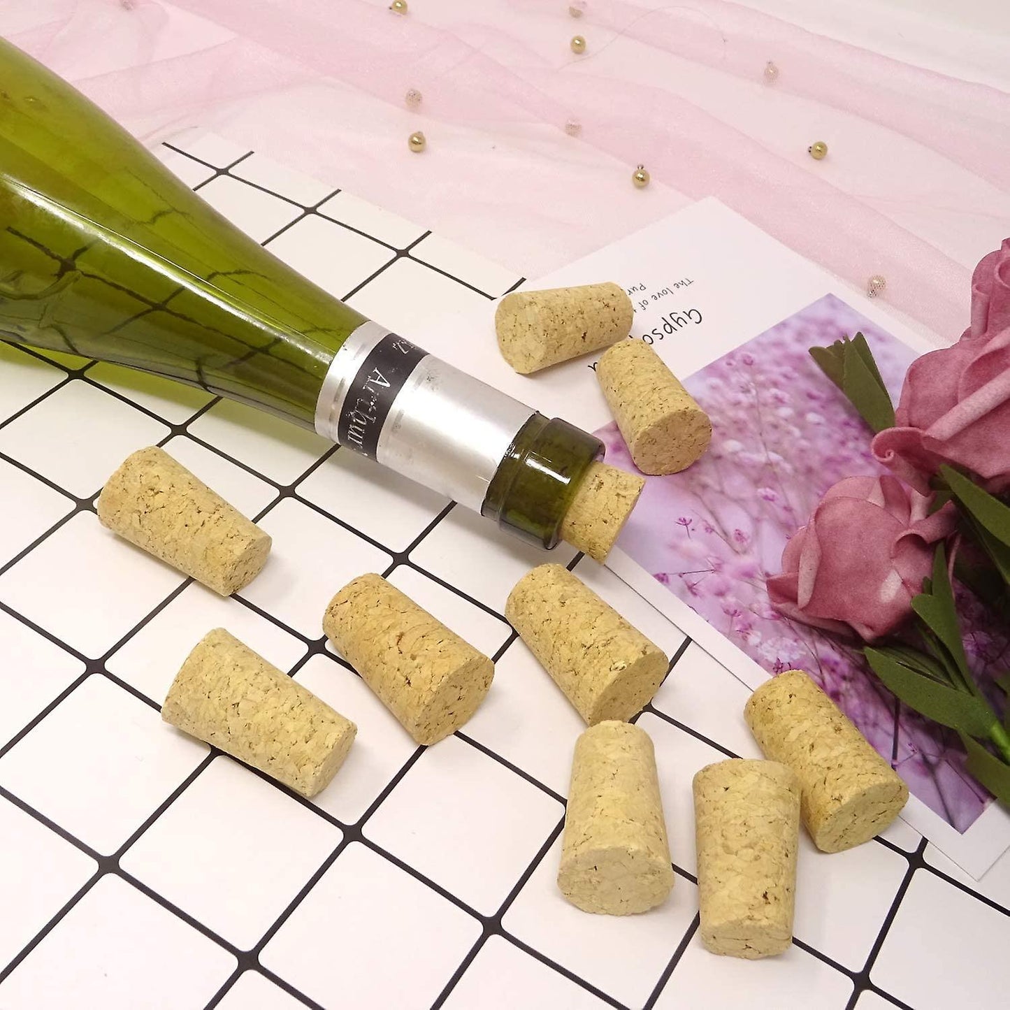 Wood Corks,tapered Cork for Wine Making Craft,for Wine Bottle 30pcs