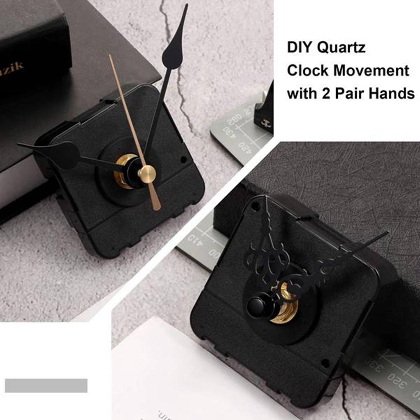 1 Set Silent Quartz Diy Clock Motor Kit with 6 Different Hands Tool B