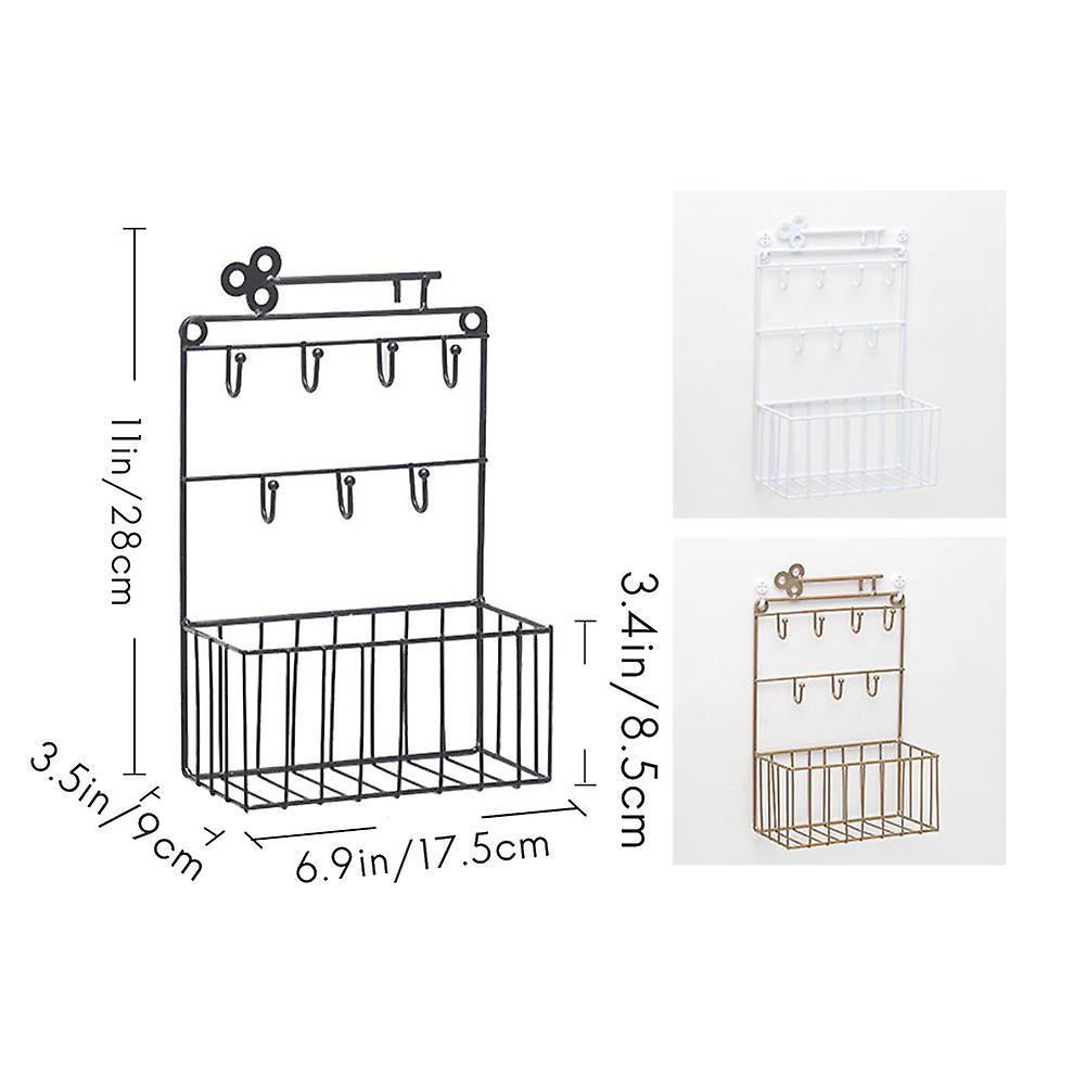 Wall Mounted Mail and Key Holder Rack Organizer Pocket (copper)