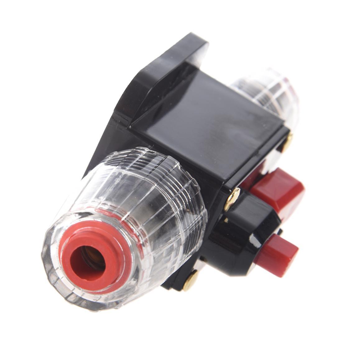 20a Car Audio Inline Circuit Breaker Fuse Holder 12v-24v Black