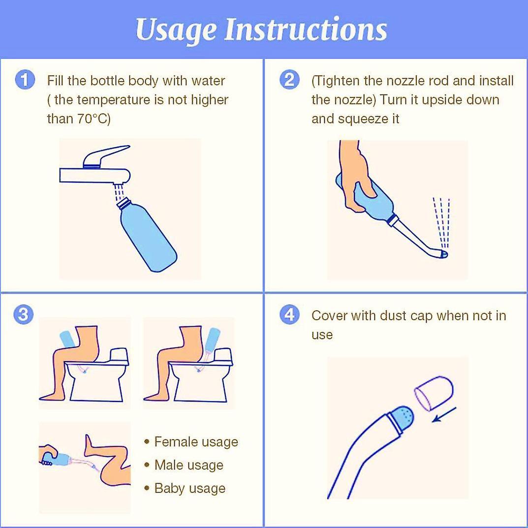 Handheld Washing Pregnant Sprayer Bidet 500ml Large Capacity Cleaner