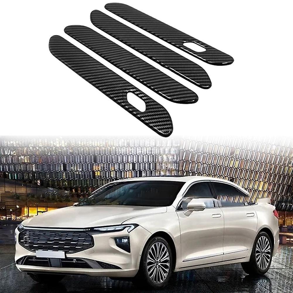 4pcs Car Outside Door Handle Bowl Trim Cover Bright Silver