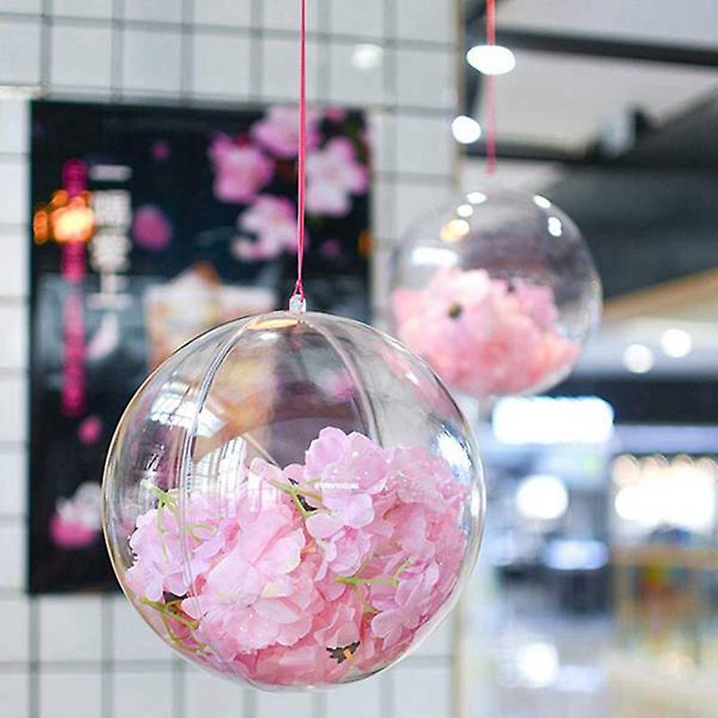 30pcs Plastic Christmas Hollow Ball Transparent Candy Packaging Box