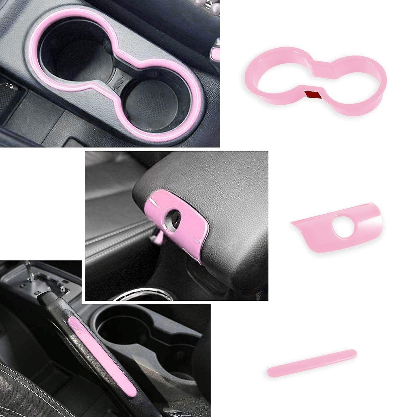 21 Pcs Car Interior Trim Kit for Jk Jeep Wrangler 2011-2017 (pink)